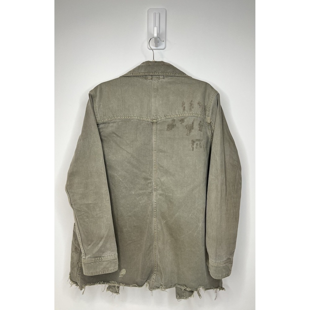 Anthropologie Free People Cargo Jacket Womens Medium Distressed Military Y2K - Picture 4 of 13